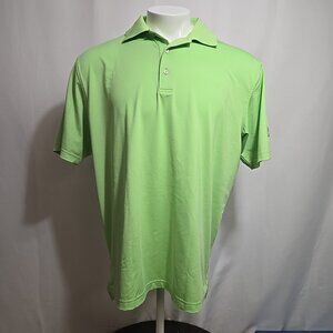 Peter Millar Summer Comfort Polo Shirt Mens Size Large Performance Green Logo